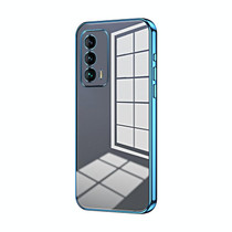 For Meizu 18 / 18s Transparent Plating Fine Hole Phone Case(Blue)