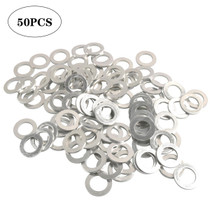 50pcs / Pack For Honda / Acura Car Oil Drain Screw Washer 94109-20000(Silver)