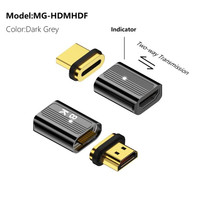 Magnetic HDTV 2.1 Female to Male Converter 8K HD Transmission Video Adapter, Color:Dark Grey