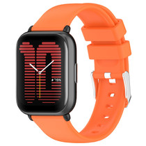 For Amazfit GTS 3 20mm Smooth Solid Color Silicone Watch Band(Orange)