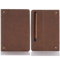 For Samsung Galaxy Tab S9 FE Retro Book Leather Tablet Case(Dark Brown)