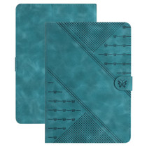 For 8 inch YX Small Butterfly Embossed Leather Tablet Case(Light Blue)
