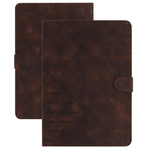 For 7 inch YX Small Butterfly Embossed Leather Tablet Case(Coffee)