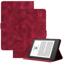 For Amazon Kindle 11th 2022 6 inch YX Small Butterfly Embossed Leather Tablet Case(Red)
