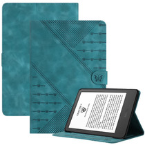 For Amazon Kindle 11th 2022 6 inch YX Small Butterfly Embossed Leather Tablet Case(Light Blue)