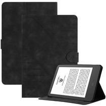 For Amazon Kindle Paperwhite 3 / 2 / 1 YX Small Butterfly Embossed Leather Tablet Case(Black)