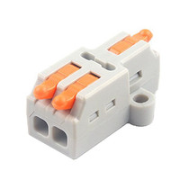 D1-2 Push Type Mini Wire Connection Splitter Quick Connect Terminal Block(Orange)