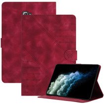 For Samsung Galaxy Tab A 10.1 T580 YX Small Butterfly Embossed Leather Tablet Case(Red)