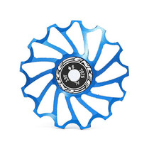ENLEE Mountain Bicycle Rear Derailleur Guide Wheel Ceramic Bearing Tension Pulley, Size: 13T(Blue)