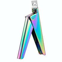 3 PCS Nail Word Cut French U-Shaped Cut Fake Nail Cut Stainless Steel Nail Knife, Color Classification: Colorful Titanium 1