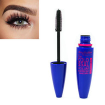 3 PCSBlack Mascara Express Make Up Eyes Curling Waterproof Rocket Mascara(Black Mascara Dark Blue Bottle)