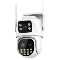 QX104 3MP WiFi Dual Camera Supports Human Face Recognition & AI Alarm(US Plug)