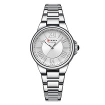 Curren 9091 Casual Steel Strap Waterproof Women's Watch, Color: White Shell White
