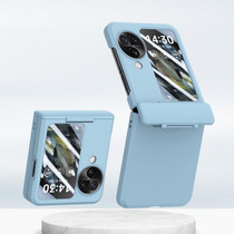 For OPPO Find N3 Flip PC Skin Feel Integrated Foldable Mid Shaft Phone Case(Sky Blue)