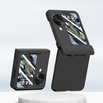 For OPPO Find N3 Flip PC Skin Feel Integrated Foldable Mid Shaft Phone Case(Black)