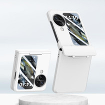 For OPPO Find N3 Flip PC Skin Feel Integrated Foldable Mid Shaft Phone Case(White)