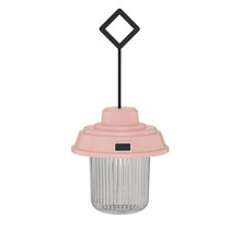 Outdoor LED Camping Light Canopy Hanging Lamp Portable Camping Tent Lights, Style: Battery Model Pink