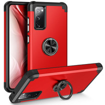 For Samsung Galaxy S20 FE L2 Rotating Ring Holder Magnetic Phone Case(Red)