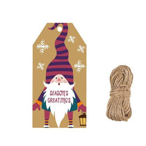 2 Packs Christmas Decoration Kraft Paper Tag Card Label With Jute Twine(Card 1)