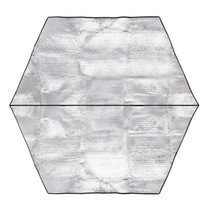 Outdoor Large Hexagonal Double Sided Aluminum Film Moisture Pad Waterproof Heat Insulation Camping Equipment Tent Picnic Pad(Silver)