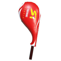 SUTENG PU Leather Boxing Double Leaf Target Chicken Leg Shape Trainer for Adults (Red)