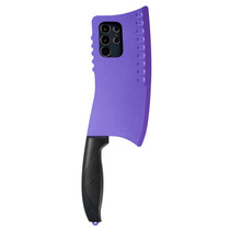 For Samsung Galaxy S22 Ultra 5G Simulated Kitchen Knife TPU + PC Phone Case(Purple)