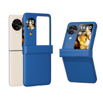 For OPPO Find N3 Flip 3 in 1 All-inclusive Decal Carbon Fiber Texture Protective Phone Case(Blue)