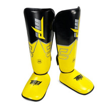 MTB SJ-004A Freestyle Grappling Thai Boxing Training Leg Guards Ankle Protector Sports Protective Gear, Size:M(Yellow)