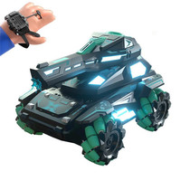 Q171 2.4G Stunt Water Bomb Battle Armor Model Remote Control Car, Specification:Dual Control(Blue)