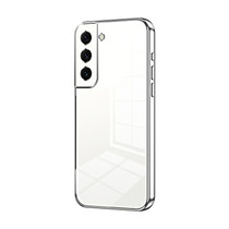 For Samsung Galaxy S22 5G Transparent Plating Fine Hole Phone Case(Silver)