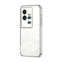 For vivo iQOO 11 Pro Transparent Plating Fine Hole Phone Case(Silver)
