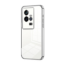 For vivo iQOO 11 Transparent Plating Fine Hole Phone Case(Silver)