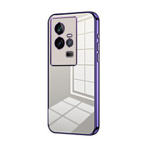 For vivo iQOO 11 Transparent Plating Fine Hole Phone Case(Purple)