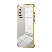 For vivo iQOO Z1X Transparent Plating Fine Hole Phone Case(Gold)