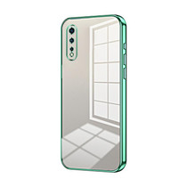 For vivo iQOO Neo Transparent Plating Fine Hole Phone Case(Green)