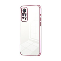 For Xiaomi Redmi Note 11 Pro 4G/5G Global Transparent Plating Fine Hole Phone Case(Pink)