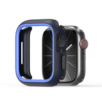 For Apple Watch 9 / 8 / 7 45mm DUX DUCIS Bamo Series Hollow PC + TPU Watch Protective Case(Midnight Blue+Blue)