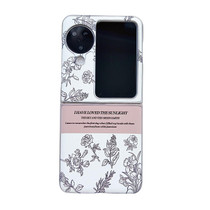 For OPPO Find N3 Flip Pearlescent Paint Painted PC Phone Case(Sketch Flower)