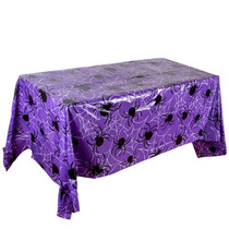 Christmas Halloween Party Event Decoration Tablecloth(Purple Spider)