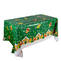 Christmas Halloween Party Event Decoration Tablecloth(Green Biscuits)