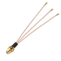 1 In 3 IPX To SMAK RG178 Pigtail WIFI Antenna Extension Cable Jumper(15cm)