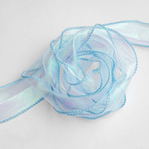 4cm x 9m Sky Blue Symphony Fishtail Yarn Flower Cake Baking Packaging Ribbon Lace Decorative Webbing