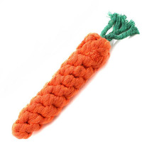 Carrot Dog Toys Teething Cotton Rope Sturdy And Bite Resistant Hand-Woven Pet Supplies, Size: 19x3cm