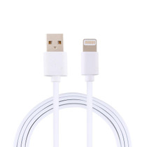 2A USB Male to 8 Pin Male Interface Injection Plastic Charge Cable, Length: 1.5m(White)