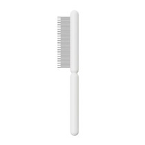 Cats And Dogs Long Hair Knotting Brush Pets Stainless Steel Detangling Comb, Size: High And Low Fine Teeth(White)