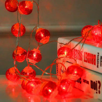 1.5m 10 Light  New Year Chinese Red Lantern LED Lights(Crystal Lanterns)