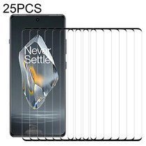 For OnePlus Ace 3 25pcs 9H HD 3D Curved Edge Tempered Glass Film(Black)