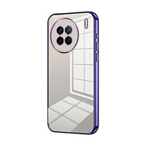 For vivo X90 / X90s Transparent Plating Fine Hole Phone Case(Purple)