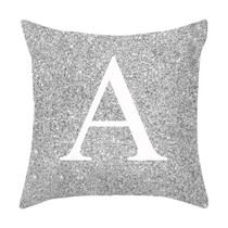 Letters Pillow Case 45*45cm Cotton Linen Throw Pillow Cover Decorative Pillowcases(A)