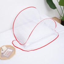 Installation-free Folding Portable Travel Insect-proof Mesh Cover Head Mini Mosquito Net, Color: Enlarged Red